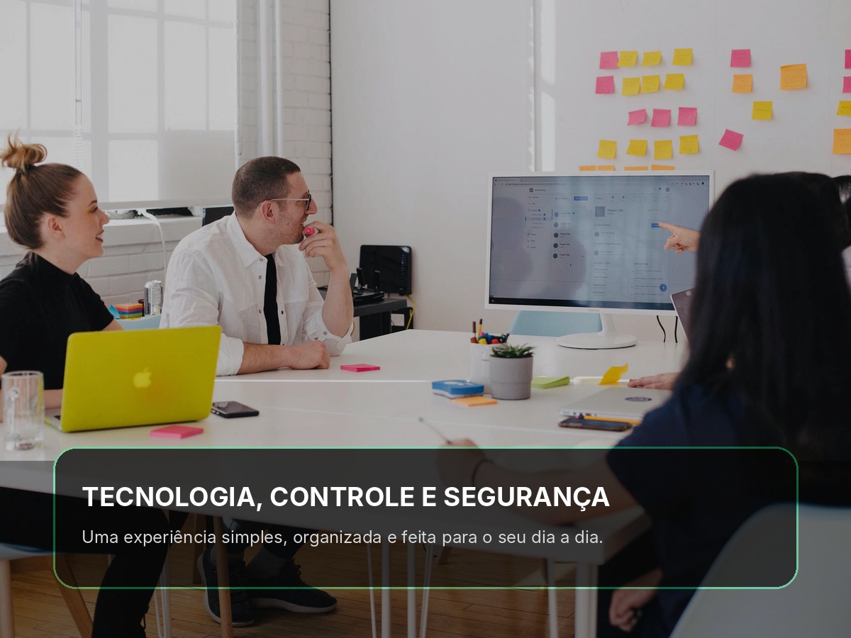 Equipe e tecnologia representando a segurança BiliBank